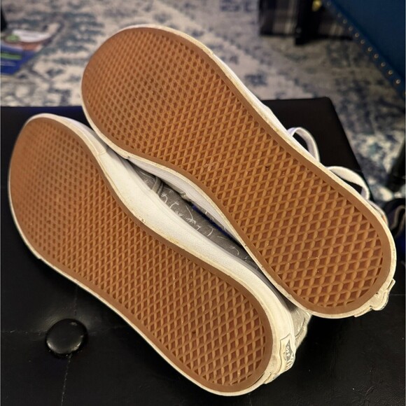 Vans Camden Sz 10 Womens High-Top Gray White Canvas Dandelion Sneakers Skater - Picture 5 of 7